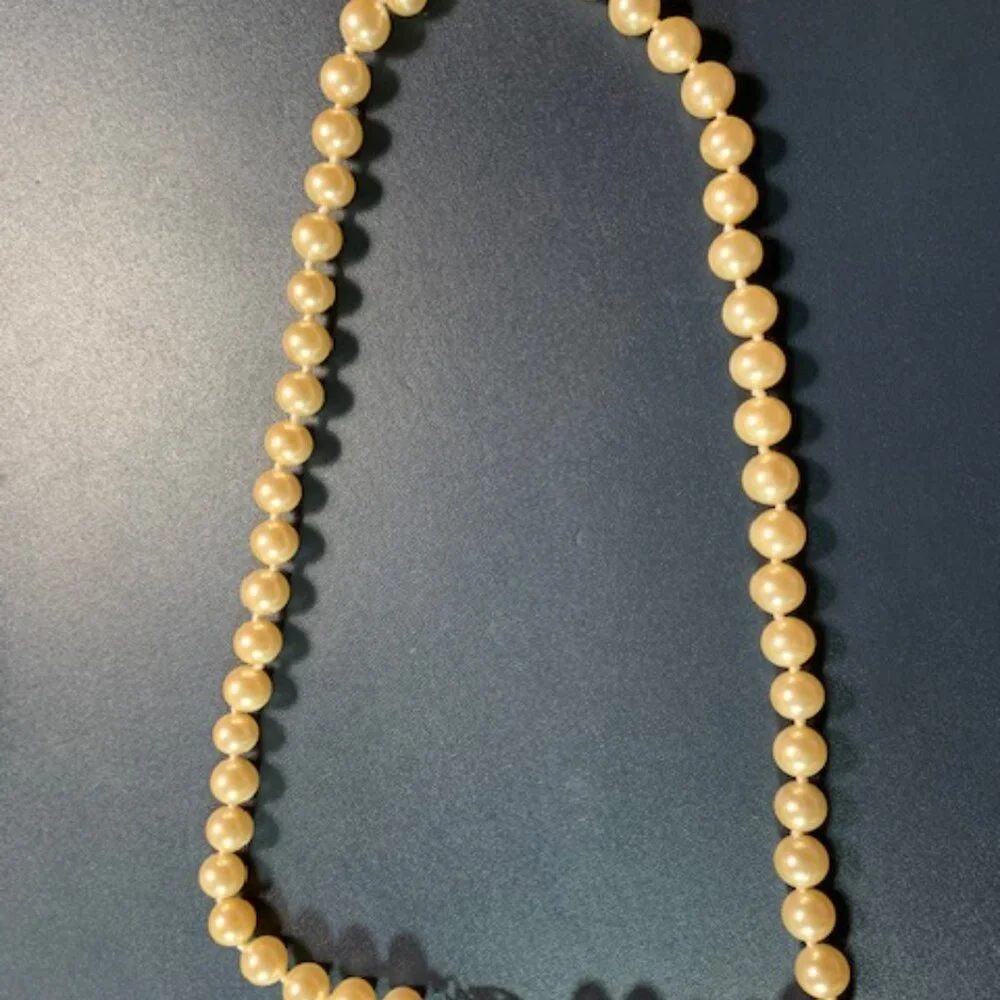 Napier Knotted CREAM Faux Pearl Necklace - Picture 4 of 4